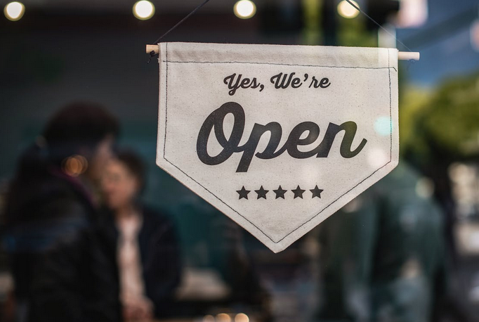 open sign